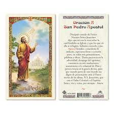 Oración a san juan pablo ii. Estampa Oracion A San Pedro Apostol