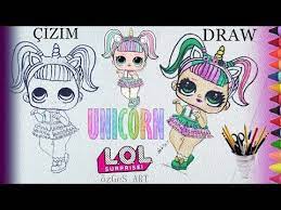 unicorn lol bebek cizimi how to draw unicorn lol surprise doll youtube bebek cizimi cizimler cizim