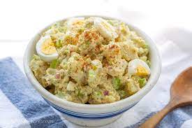 Garnish with chopped green onions and a sprinkle of paprika. Traditional Creamy Potato Salad Saving Room For Dessert