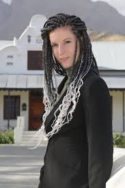 Black And White Ombre Braiding Hair White Girl With Box Braids Ombre Silver Platinum Boxbraids Southafrica White Girls Box Braid Hair Box Braids