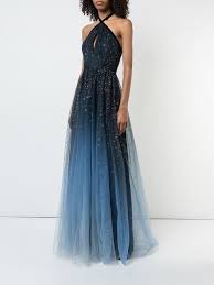 Marchesa Notte Ombre Glitter Tulle Halter Gown Farfetch Elegant Dresses For Women Designer Dresses Dresses