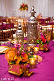 This Indian Wedding Reception Includes Beautiful Floral And Decor Photo 214 Indian Wedding Centerpieces Indian Wedding Decorations Indian Wedding Reception