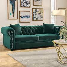Mercer41 Heathfield Chesterfield Sofa Reviews Wayfair Green Sofa Living Room Living Room Sofa Design Green Sofa Living