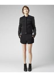 T By Alexander Wang Leather Sleeve Jacket La Garconne Leather Sleeve Jacket Leather Sleeve T By Alexander Wang