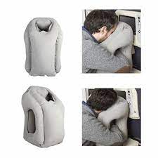 Free Shipping 4 Colors Inflatable Travel Pillow Cushion Innovative Airplane Pillows Neck Pillow Travel Chin Neck Pillow Travel Air Travel Pillow Travel Pillow