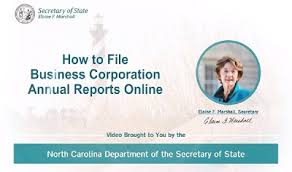 North Carolina Secretary Of State Business Registration How To File An Online Annual Report