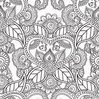 Pages from a henna coloring book… Coloring Pages For Seamles Henna Mehndi Doodles Abstract Floral Clipart Images
