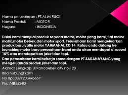 We did not find results for: Laporan Hasil Diskusi Mempromosikan Produk Pt Alim Rugi Ppt Download