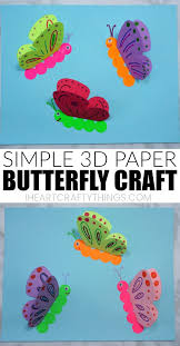 How To Make A 3d Paper Butterfly Craft Paper Butterfly Crafts Butterfly Crafts Paper Butterfly