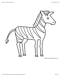 Animal Coloring Page With A Picture Of A Zebra To Color Zebra Coloring Pages Zebra Drawing Animal Coloring Pages