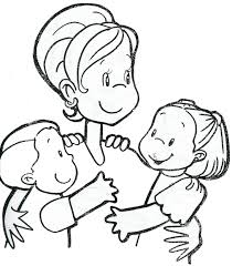 Dibujo para imprimir, pintar y colorear de mamá y papá de caillou de caillou. Imagenes De Mama Para Colorear