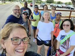 Morning walking routine for fitness behind Schnucks