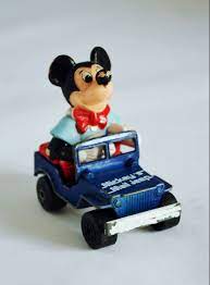 Mickey Mouse Car From Matchbox 1979 Is A Vintage Toy Diecast Car With Mickey Mouse In Blue Jeep Made In Hong Kong By Walt Disney Prod Vintage Toys Mickey Mouse Car