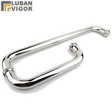 Kesan modern, minimalis dan luwes yang dimiliki handle pintu yale selalu sukses memikat sebagian orang. Stainless Steel Shower Handle Bathroom Glass Doors L Shaped Handle Mirror Processing High End Atmosphere Shower Handle Glass Door Handledoor Handle Aliexpress