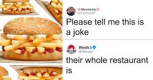 But french fries served at american mcdonald's locations are not vegetarian. Burger King Tries To Test A New French Fry Burger Wendy S Roasts Them So Bad People Are In Awe Bored Panda
