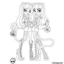Dessin à imprimer monster high. Coloriage Monster High Meowlodie Et Purrsephone Dessin Monster High A Imprimer