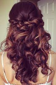 Half Up Half Down Hairstyle For Curly Hair Prom Long Hairstyles 2015 By Jessie Edgy Hair Curly Hair Styles Naturally Elegant Wedding Hair