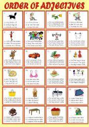 English Worksheet Order Of Adjective Multiple Choice With Keys Order Of Adjectives Adjectives English Worksheets For Kids