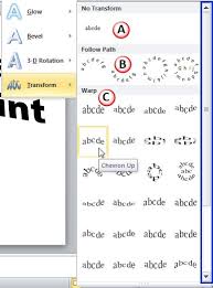 Text Transforms In PowerPoint 2010 For Windows