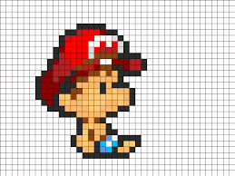 Baby Mario Kandi Pattern Perler Bead Art Hama Beads Mario Perler Bead Mario