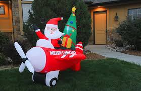 No matter for personnal purpose or commercial promotion, even creating your own rental business. Novelty Lights 8 Inflatable Santa In Airplane Red Inf Santa Plane Best Buy