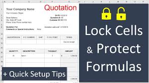 How To Lock Cells For Editing And Protect Formulas Excel