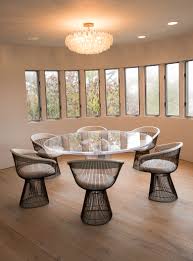 Platner side chair in black hyle & metallic bronze. Warren Platner Set Of 6 Bronze Dining Chairs Usa 1960s Todd Merrill Studio