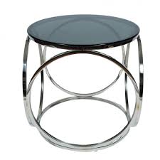 The curved panels interplay to create asymmetric graphic form. Smoked Glass Side Table Living Room From Breeze Furniture Uk