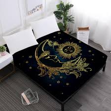 We believe in helping you find the product that is right for you. Cherished X Offerte Golden Moon Star Letto Di Stampa Lenzuola Mandala Montato Re Queen Corona Copriletto Nero Morbido Materasso Copertura Della Fascia Elastica D35 Miglior Prezzo Online