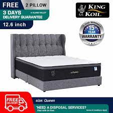 King koil is the only manufacturer that is endorsed by the international chiropractors association to help promote proper spinal alignment and a healthier night's sleep. King Koil Sri Putera Mattress 15 Years Warranty Tilam 12 6inch Thickness Super X Spring System With Premium Latex Shopee Malaysia