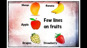 So you need one of the following: Few Lines On Fruits For Kids 5 Lines On Fruits For Pre Primary Kids My Favourite Fruit Youtube