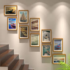 If you have several pieces you'd like to frame within a group, frame sets come with placeholder artwork, mats, glass, hanging hardware, and layout templates to. Minimalist Solid Wood Wall Decoration Staircase Picture Frame Set
