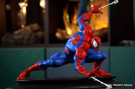 Mvc Spiderman Sculpted By Sosa In The House Love The Colors Of Spider And Pose Dont Like Web That Aims Floor Not Straight Forwa Spiderman Spider Comic Heroes