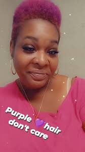 Purple 💜 hair don't care , #fyp #dyedhair #shortcut