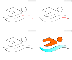 Draw the athlete's hand in a straight down position on the ground. Swimming Step By Step