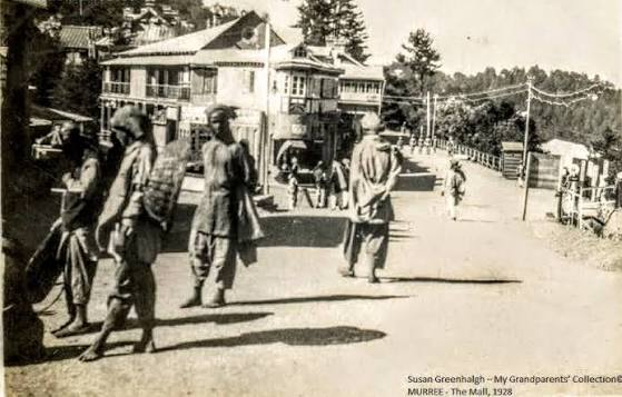 MallRoad Murree British India now Pakistan in 1920