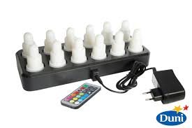 6 timer tændt og 18 timer slukket. Duni 12 Stk Led Multicolour Incl Lader Genopladelige Lys Fra Duni