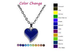 Place it in your environment. Color Change Mood Necklace Emotion Feeling Color Changeable Necklace Temperature Control Color Necklace Pendant For Women Wish