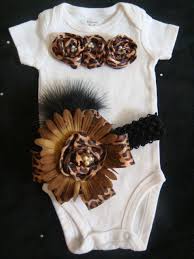 Baby Girl Outfit Romper Creeper T Shirt Take Home Outfit Baby Prop Leopard Print Ribbon With Matching Headband Baby Girl Clothes Girl Outfits Baby Girl
