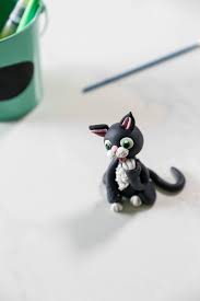 Home for the holidays decorations. Cute Fondant Sitting Cat Sweetentheworld