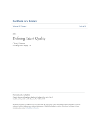 Pdf Defining Patent Quality