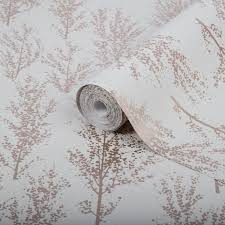 Superfresco Easy Rose Gold Trees Glitter Effect Wallpaper Departments Diy At B Amp Q Grey And Gold Wallpaper Rose Gold Wallpaper Glitter Room