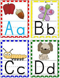 Alphabet letters interlaced with objects. Large Alphabet Flashcards That You Can Print Free Alphabet Preschool Preschool Classroom Preschool Activities
