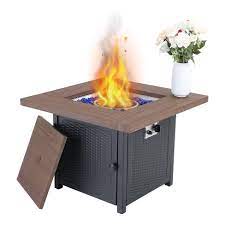Check spelling or type a new query. 34 Square Outdoor Propane Fire Pit Table With Lid Fire Glass Captiva Designs Target
