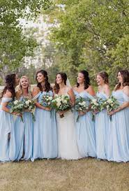 Vintage Farm Wedding Rustic Folk Weddings Light Blue Bridesmaid Dresses Elegant Bridesmaid Dresses Farm Wedding