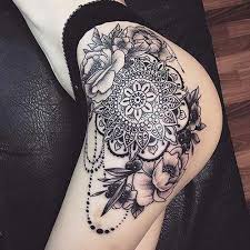 Unique Thigh Tattoos For Women Best Thigh Tattoos For Women Cute Leg Tattoos On Upper Side And Back Th Hip Tattoos Women Mandala Thigh Tattoo Thigh Tattoo