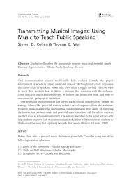 Fortunately, the fear of public speaking shouldn't be an insurmountable obstacle for you with some learning and practice, says gordon stevens, a so, whether you're looking for topics for your next public speech or just for practice, take a look at these 45 ideas, including tips on how to choose the. Pdf Transmitting Musical Images Using Music To Teach Public Speaking