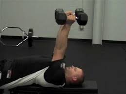 Bending at the elbows and keeping your upper arms set, lower the dumbbells until they are about level with your ears. Dumbbell Lying Triceps Extension Youtube