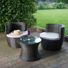 Rattan 2 Tub Chairs And Glass Coffee Table Set Outdoor Furniture Sets Coffee Table Setting Bucket Chairs