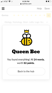 Emily Nussbaum On Twitter First Ever Organic Queen Bee I Used No Cheats Other Than Finding Out The Total Number Of Words Points Spellingbee Https T Co 4aeqaz7zb0